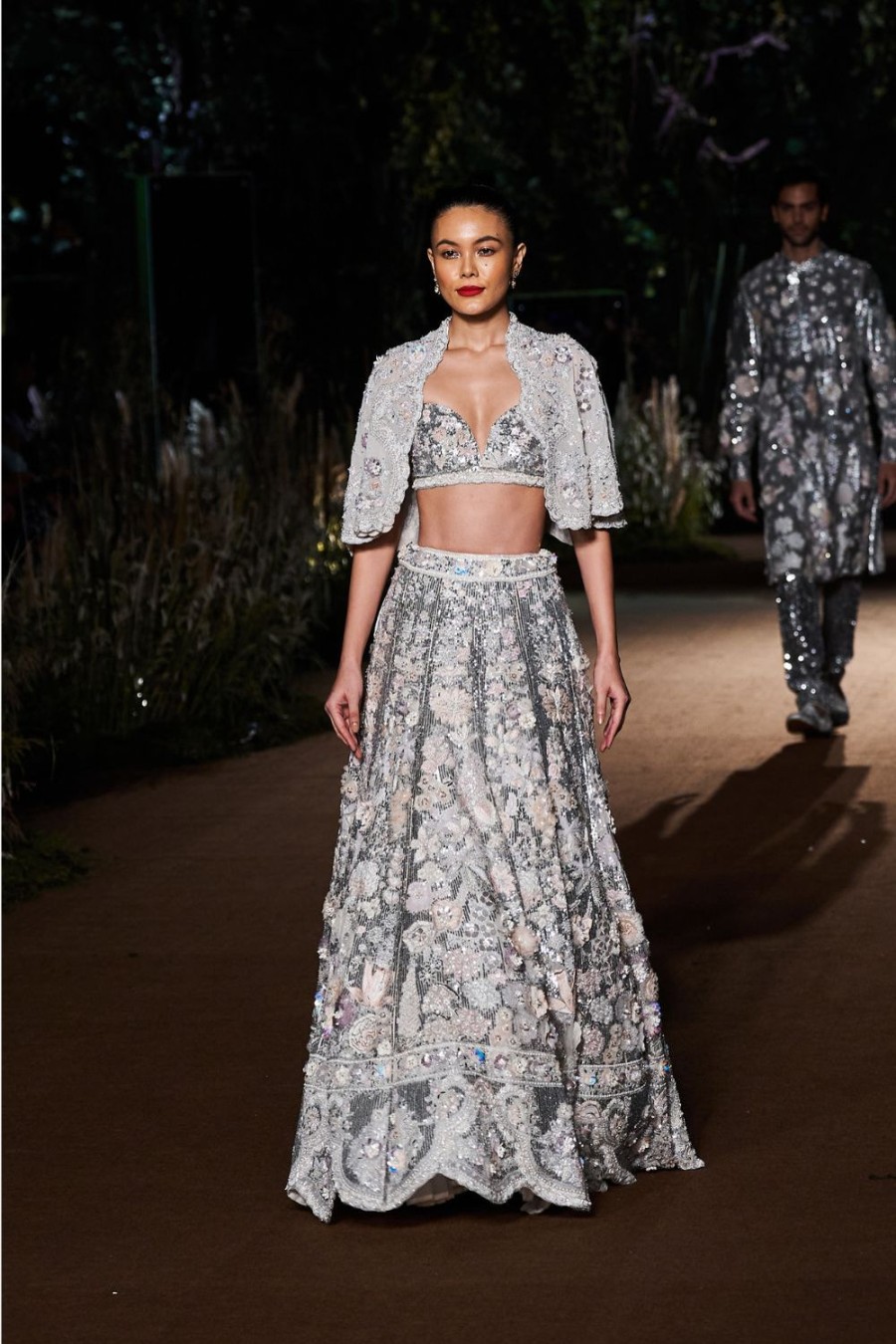Rahul Mishra on Instagram: “A romantic articulation of virginal tropical  vegetation in brilliant hues of 'R… | Indian outfits lehenga, Couture week,  Lehenga designs